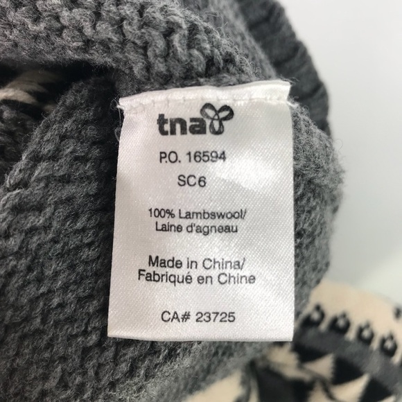 TNA Sea to Sky Pullover shawl collar Lambswool - Picture 7 of 8